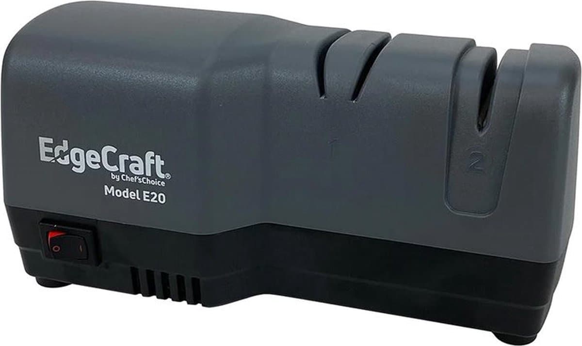 Edgecraft by Chef's Choice Hybrid E20 Messenslijpmachine - Grijs - 40 Watt - Twee Slijpfases - 100% Diamanten - Ook Voor Kartelmessen