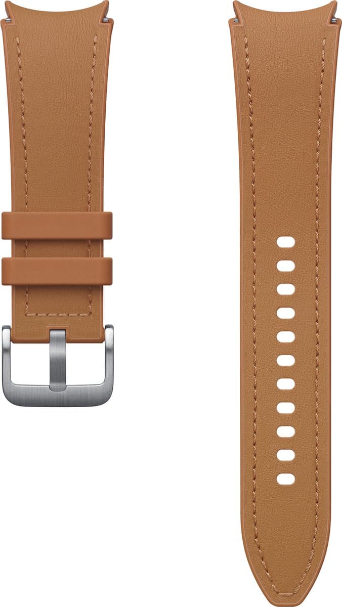 Samsung Watch Hybrid Leather Band - Geschikt voor Samsung Galaxy Watch6 (Classic) - M/L - Camel