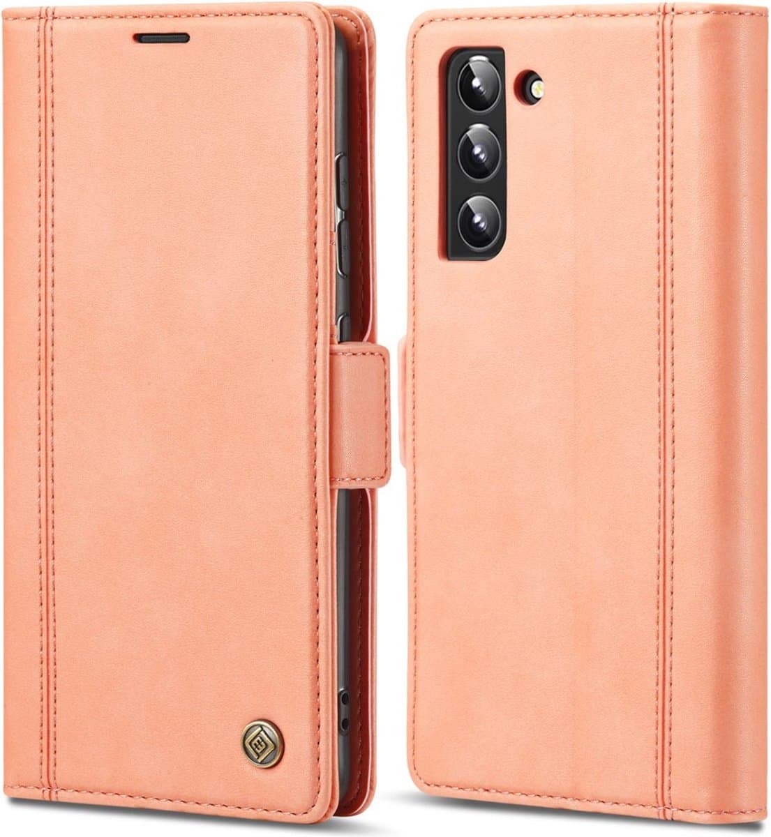 LC.IMEEKE Hoesje - Geschikt voor Samsung Galaxy S22 Plus Hoesje - LC.IMEEKE Classic Book Case - Pink