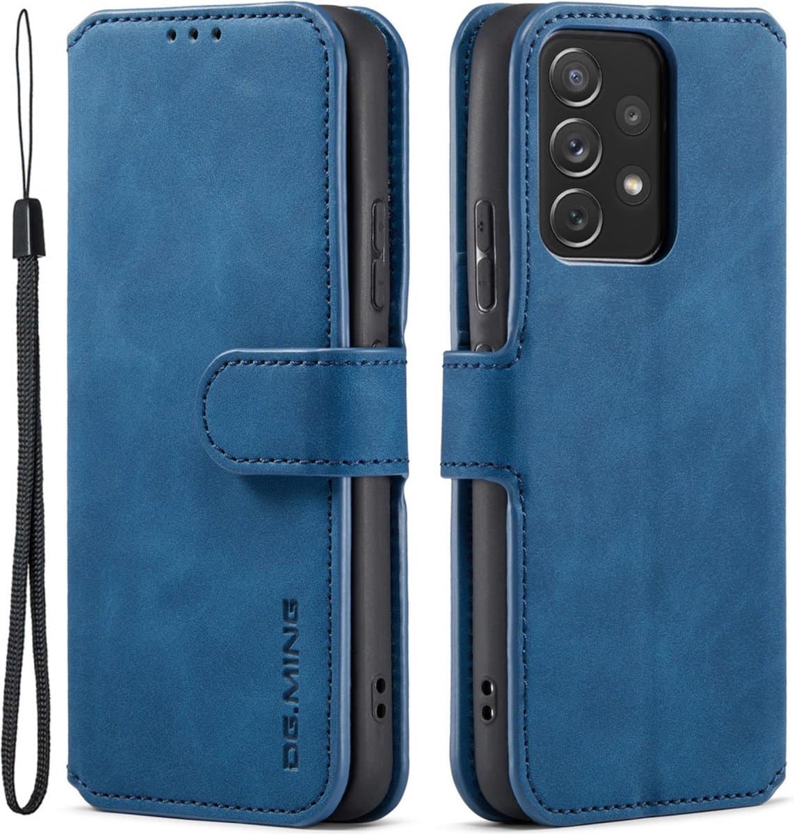 DG.MING Hoesje - Geschikt voor Samsung Galaxy A53 Hoesje - DG.MING Luxe Book Case - Blauw
