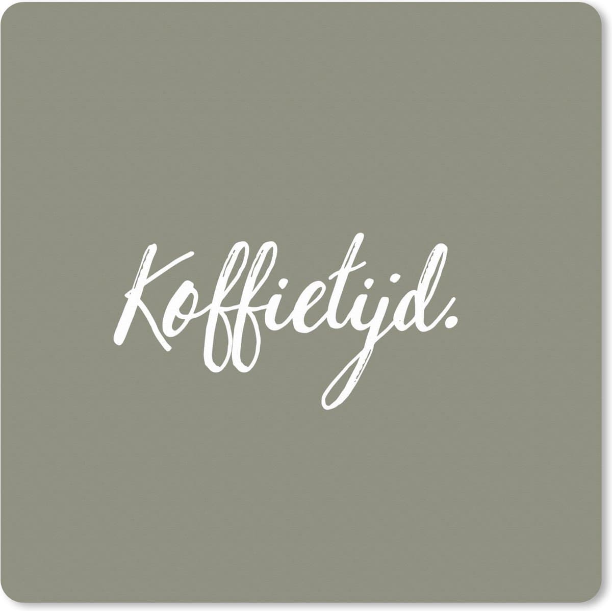 Muismat XXL 80x80 cm - Bureau onderlegger - Bureau mat Quotes - Koffie - Spreuken - Koffietijd - Bureaumat - Gaming mousepad xl - Bureaulegger groot - Computer deskmat