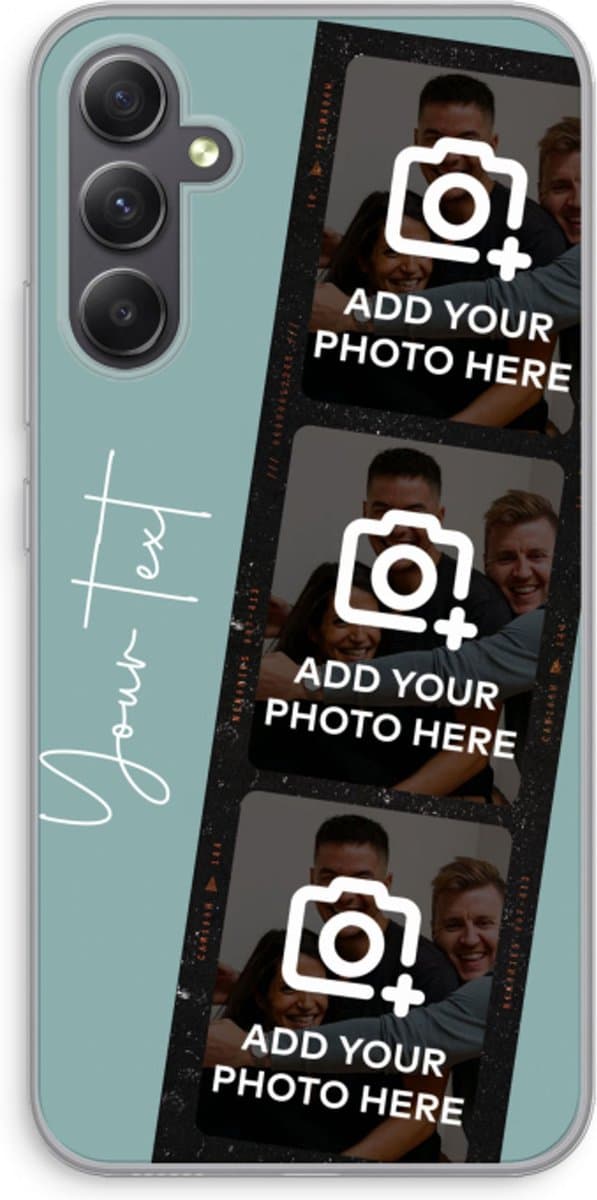 Gepersonaliseerd - Case Company® - Hoesje geschikt voor Samsung Galaxy A34 hoesje - Filmrol N°1 - Soft Cover Telefoonhoesje - Bescherming aan alle Kanten en Schermrand