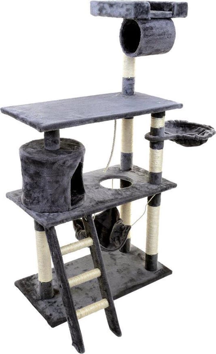 Krabpaal -  voor katten - met 4 niveaus - 105x49x140 cm