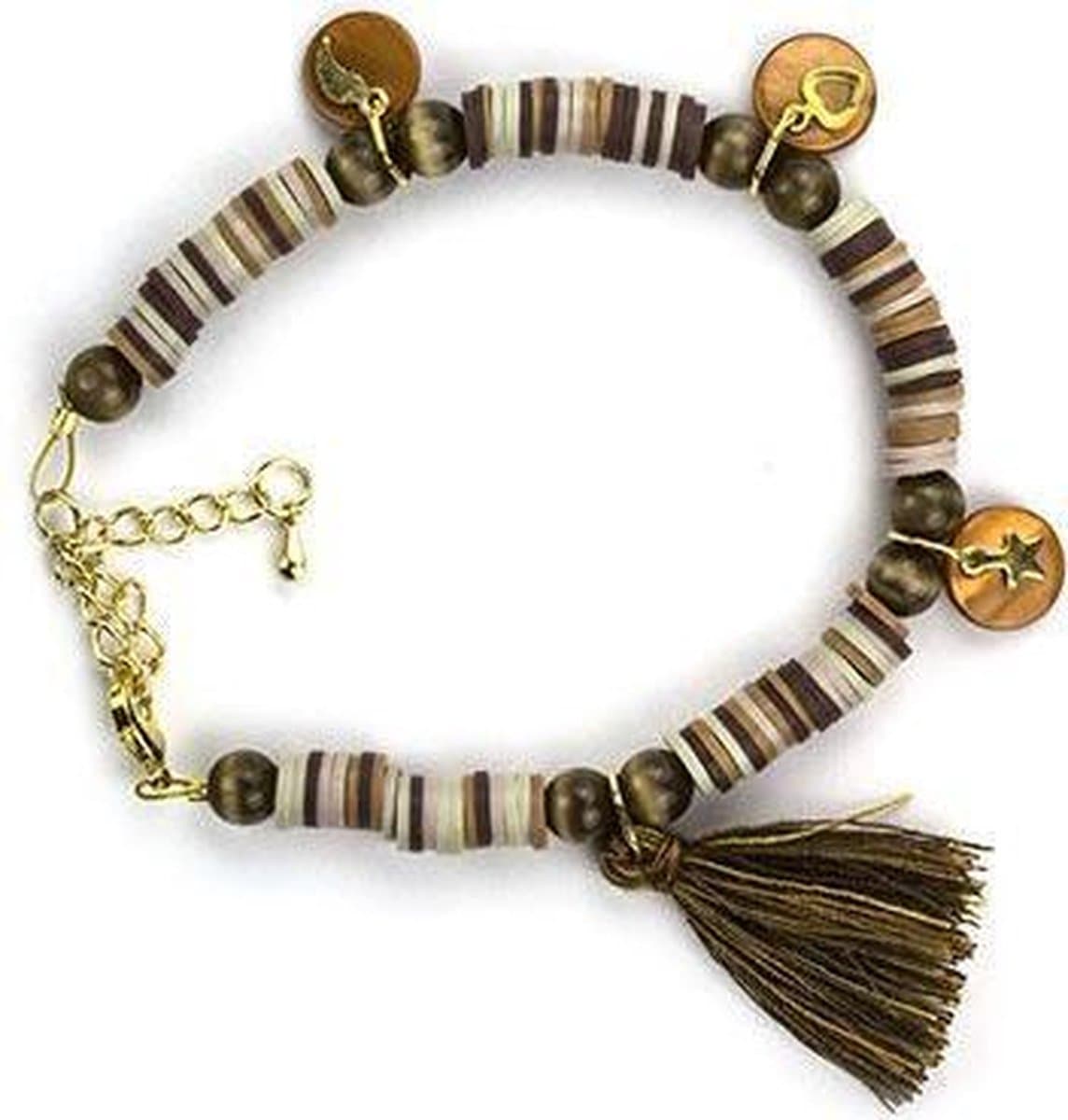 DIY Armband Set Katsuki Kralen Bruin Woody Mix om zelf te maken