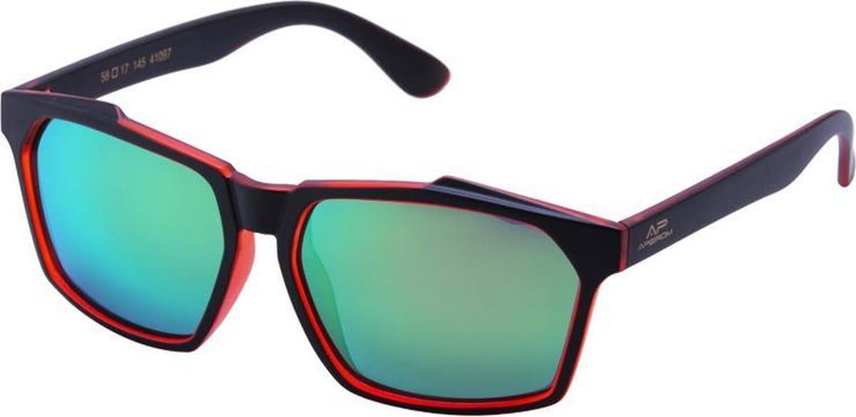Amoy Somerset HD 1.1mm 7 Layers Polarized Lens - TR-90 Zwart Orange Ultra-Light frame - Anti-Reflect coating - Ultra Light Green True Revo Coating - UV400