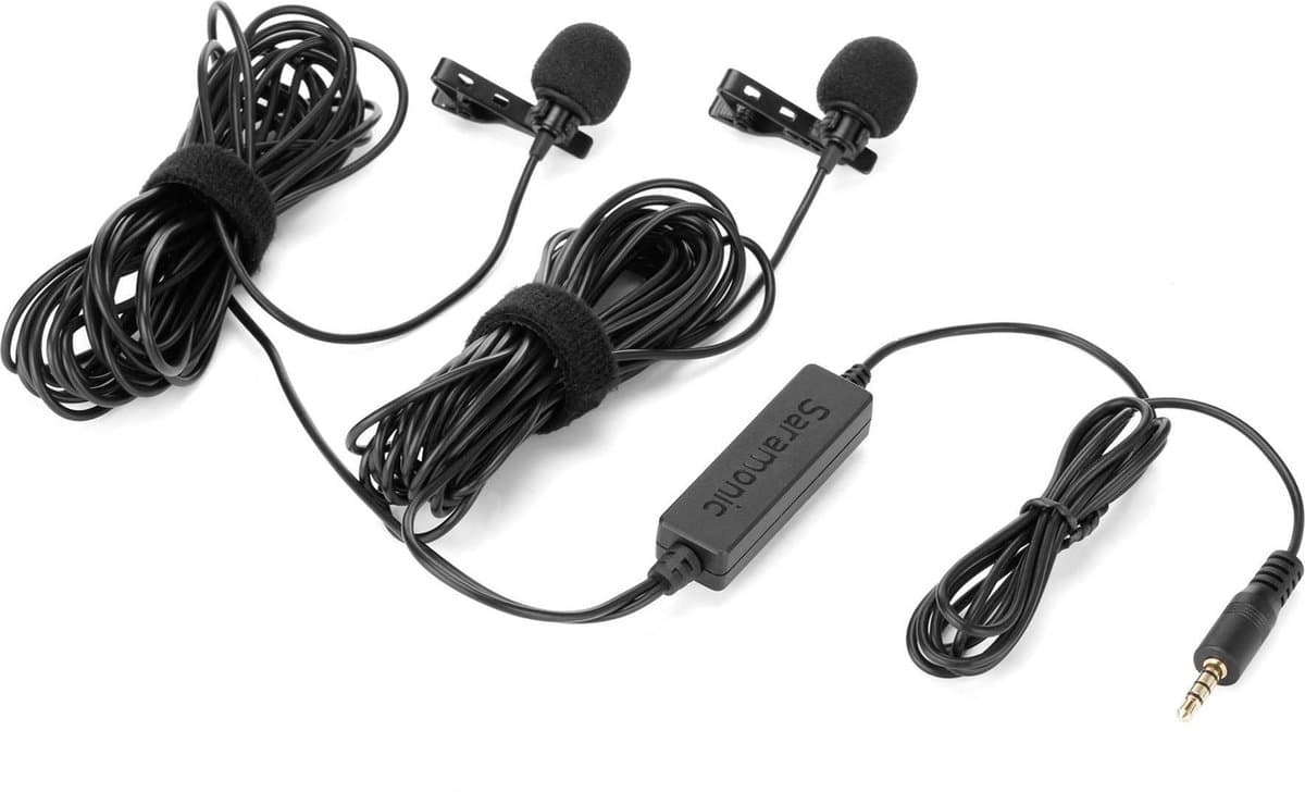 Saramonic LavMicro 2M dialoog 2 lav. mics 6m cable 35mm TRRS oa voor livestream vergadering of camera