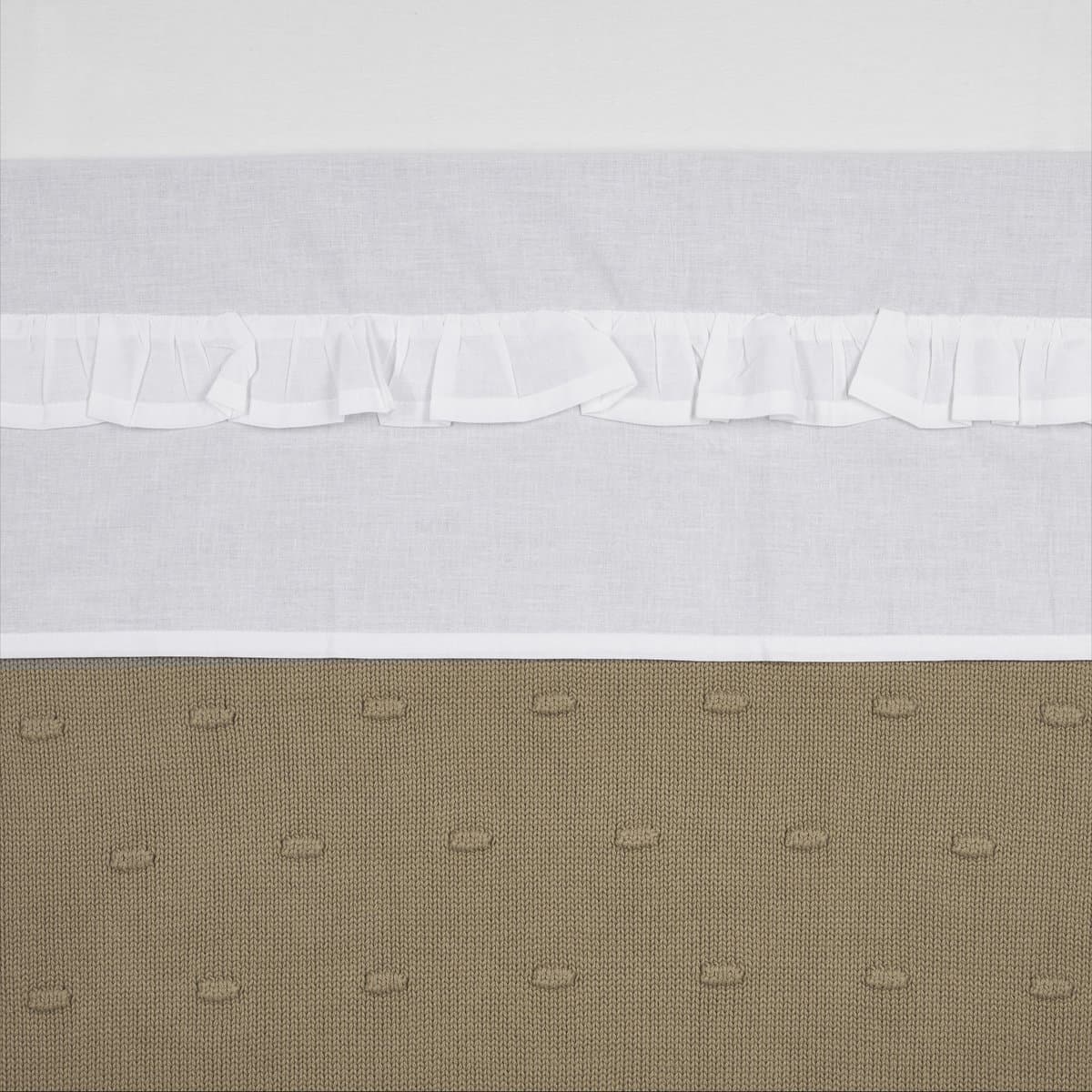 Meyco Baby Ruffle ledikant laken - white - 100x150cm - 0.3 TOG
