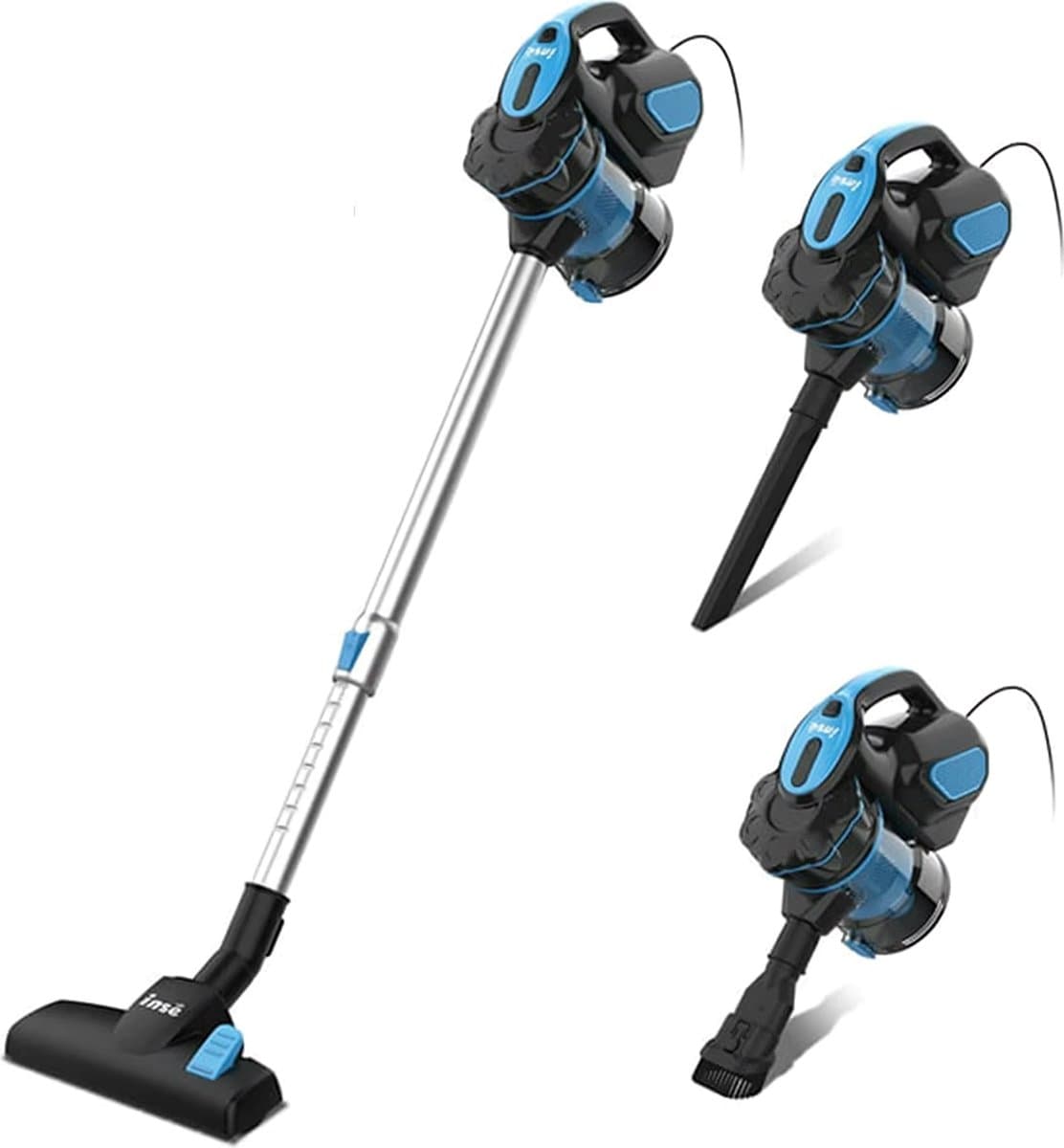 Steelstofzuiger Met Snoer - Handstofzuiger Met Steel - Kruimeldief Best Verkocht - Kruimeldief - Zwart