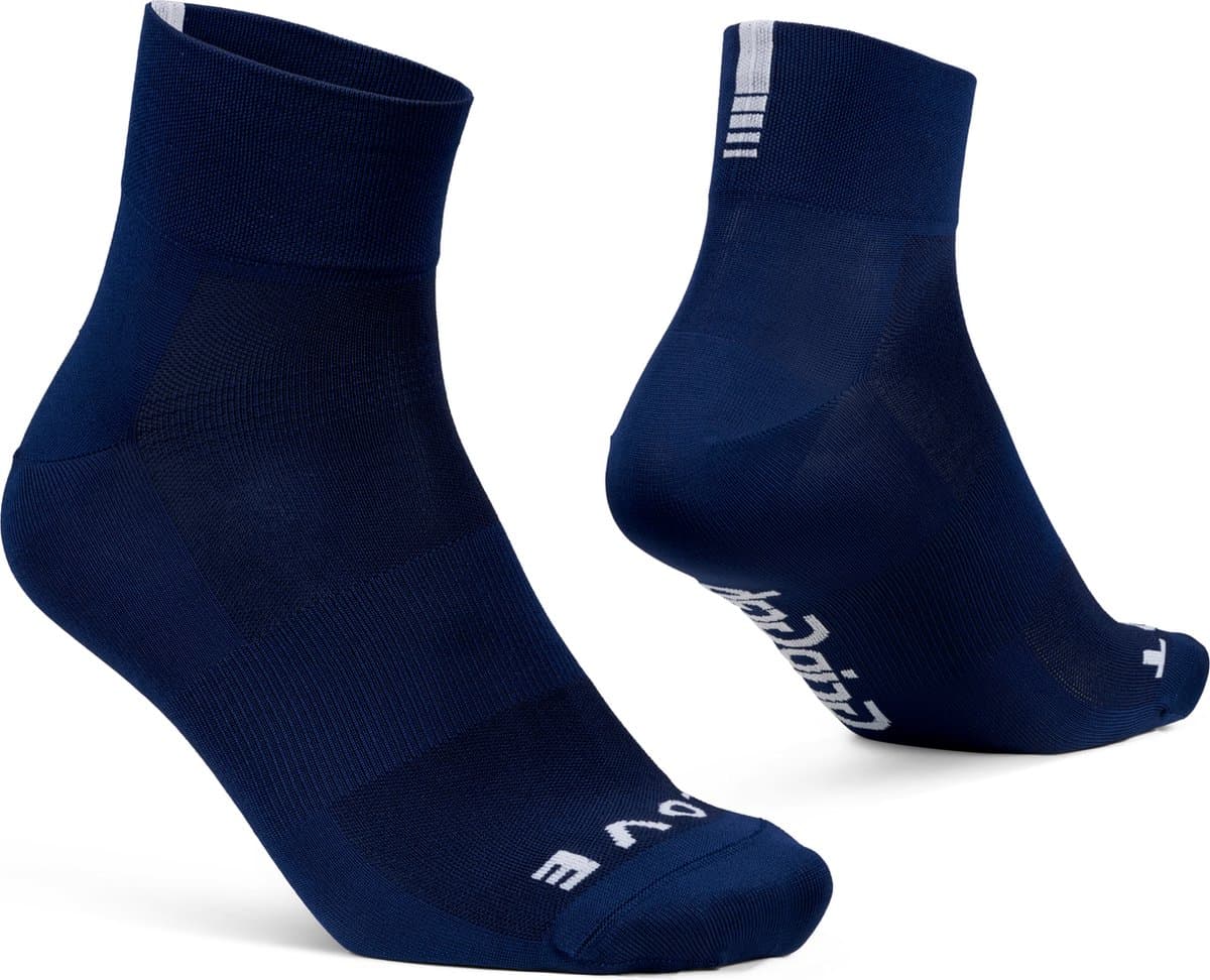 GripGrab - Lightweight SL Korte Performance Zomer Fietssokken 1 Paar Coolmax Wielersport Sokken Low Cut - Navy Blauw - Unisex - Maat S (38-41)