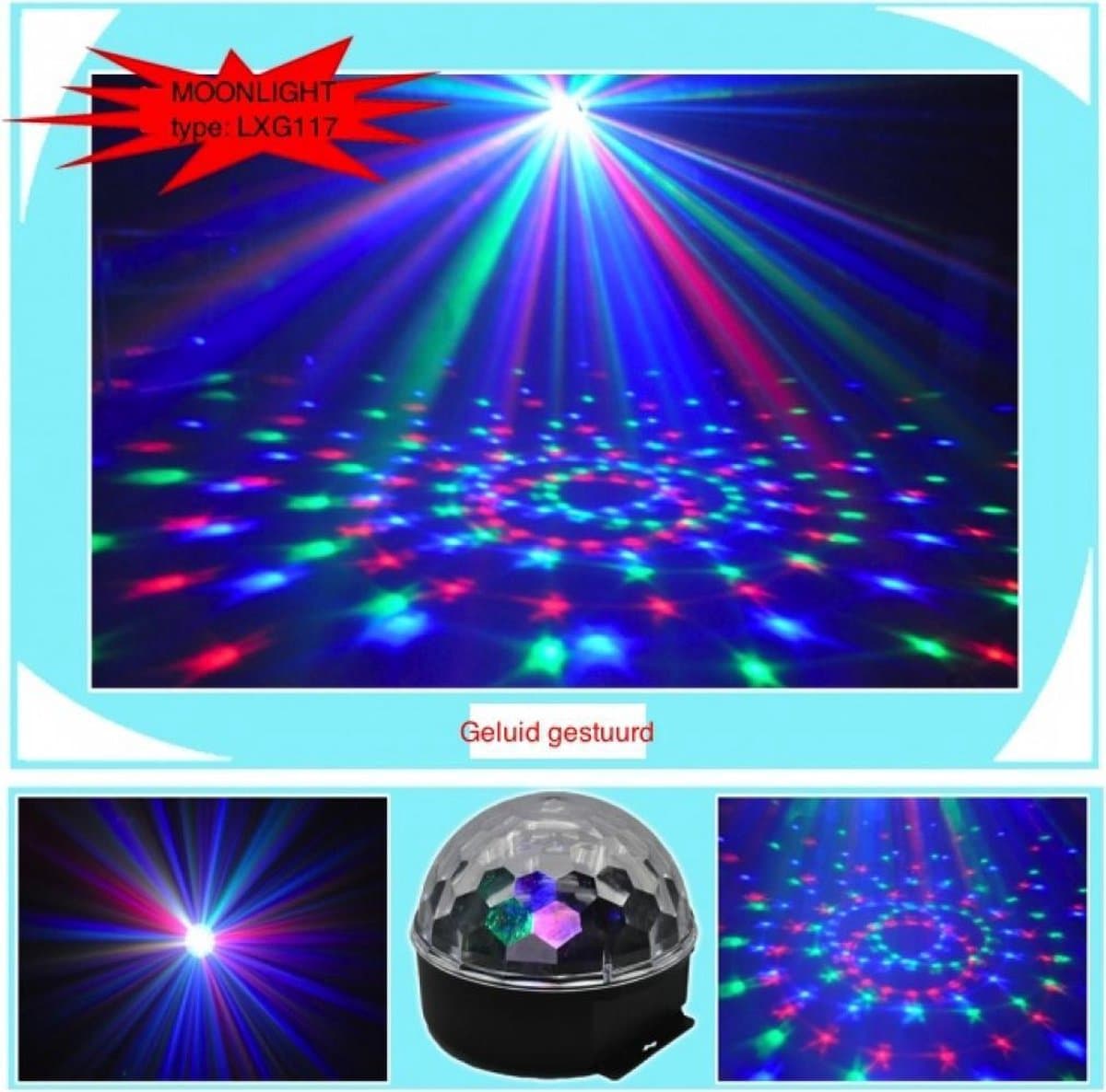 discolamp led muziek gestuurde kleuren Ball