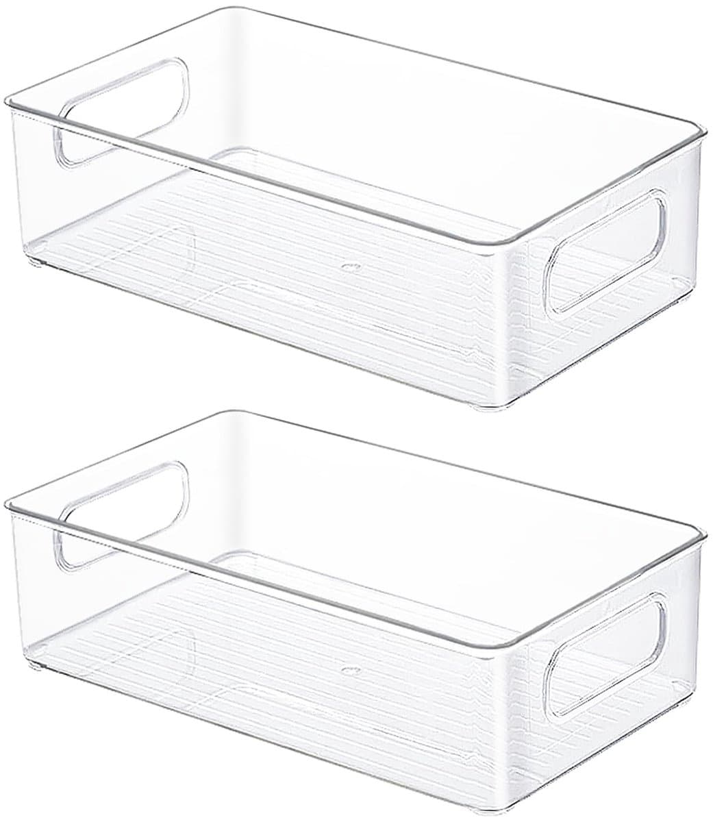 SPHProducts - Fridge Organizer - Stapelbare koelkast organizer - Ruimtebesparend - Transparant - Koelkast tray - BPA vrij - Geschikt voor elke keuken -...