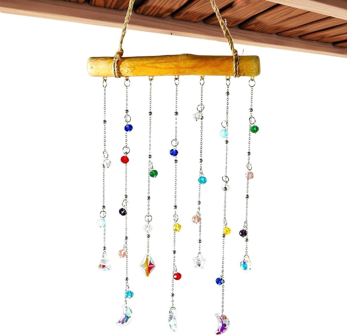 Lichtvanger Glas - Regenboogmaker Decoratie - Ruimte Verfraaien - Kristallen Prisma's - 40 x 15 cm - Gekleurd
