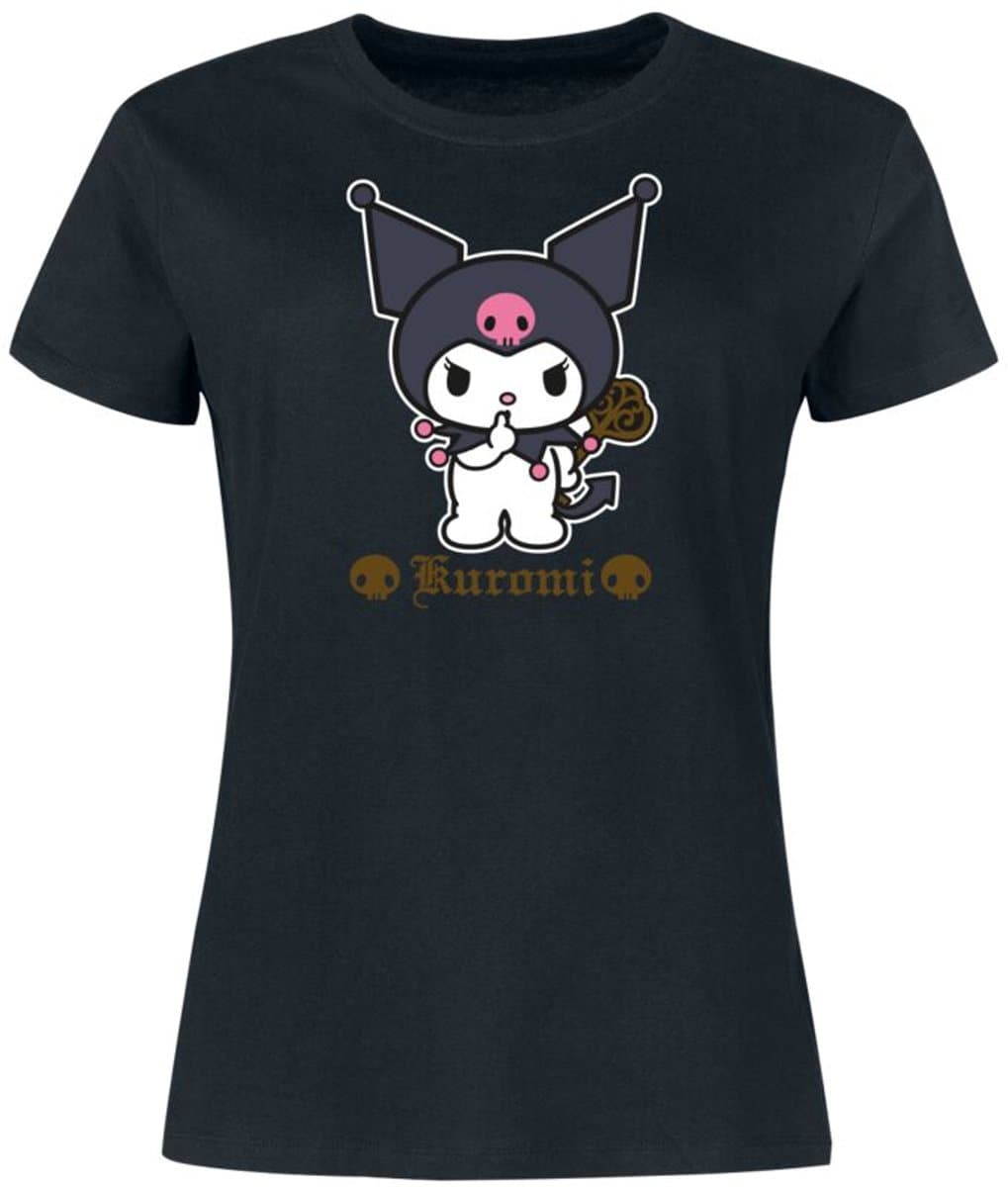 Hello Kitty Hello Kitty and Friends - Kuromi Dames T-shirt - zwart - L