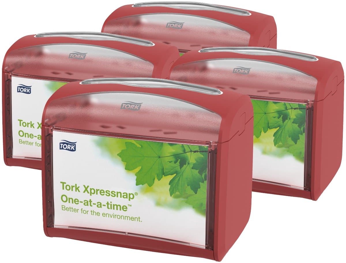 Tork 272612 Xpressnap Tabletop, dispenser rood, N4 Signature Line (272612)
