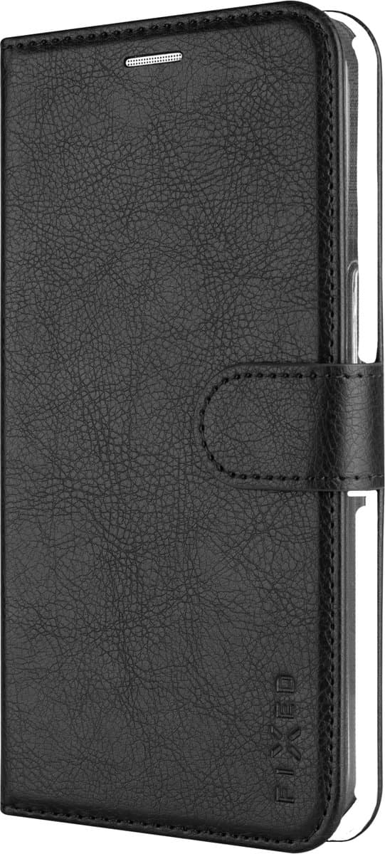 FIXED Opus Flip Cover met Leder look, kaarthouder&standaard voor Samsung Galaxy S26 Plus, zwart
