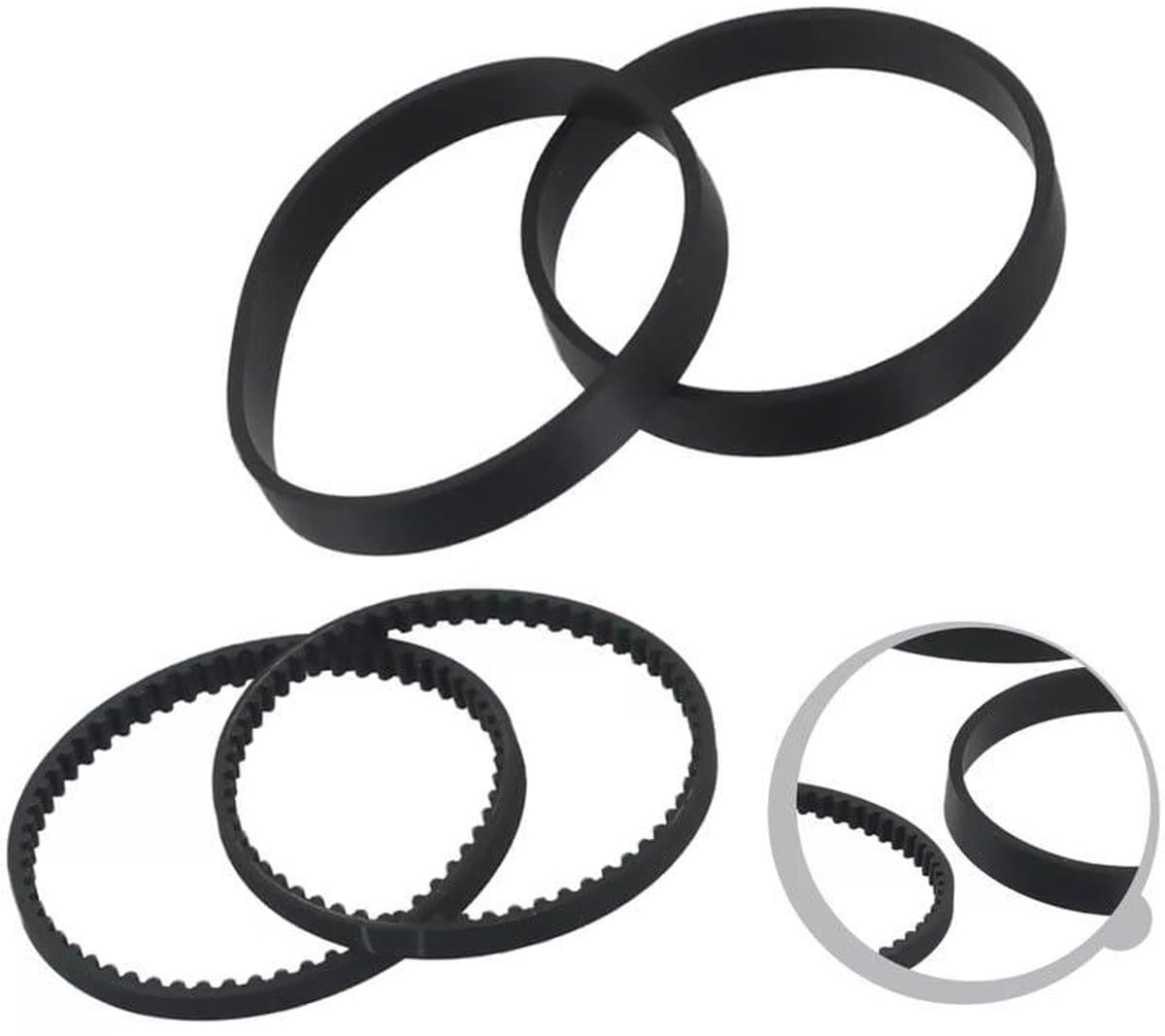 Vervangende Riemen - Reserveonderdelen - Stofzuiger Onderhoud - Duurzaam Rubber - 4 Stuks - Zwart