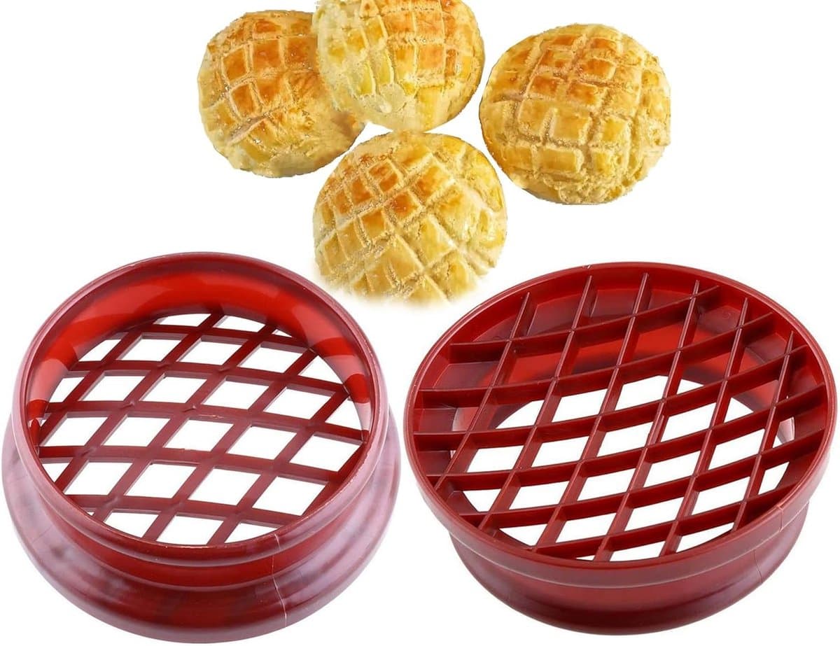 2 Stuks Ananas Brood Mallen - Plastic Vorm voor Deeg, Taart en Gebak - Ideaal voor Bakken en Patissierwerk