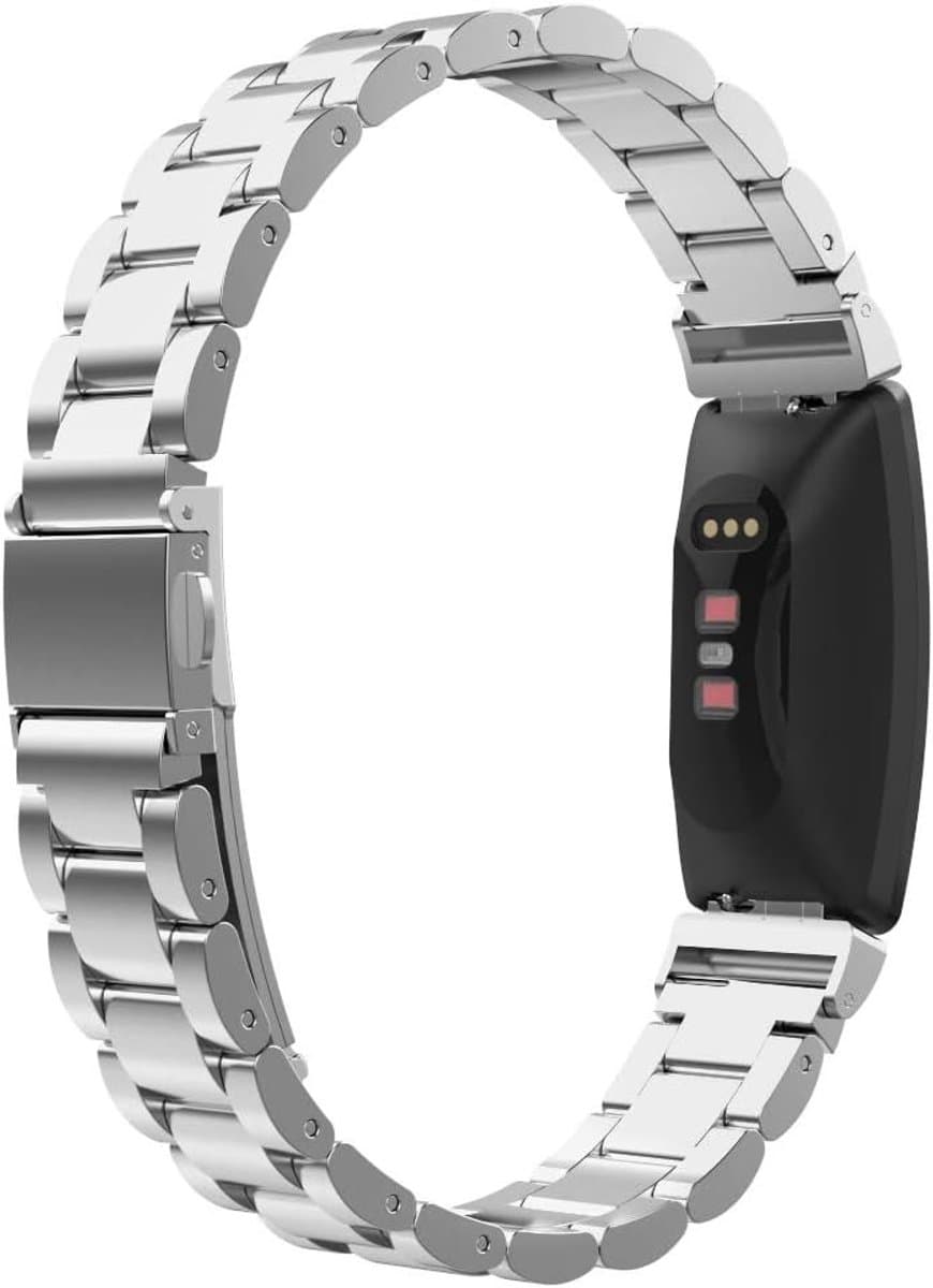 Stalen Vervangband voor Fitbit Inspire/Inspire HR/2, Verstelbare Metaalarmband met Lugs, Zilver, Duurzaam en Stijlvol