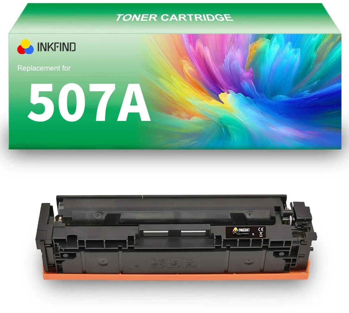 INKFIND 507A (CE400A) Zwart tonercartridge compatibel met HP 507A (CE400A) Zwart - 1-pack Black