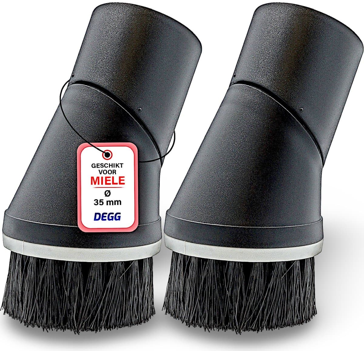DEGG® - Stofzuiger Plumeau 35mm - Geschikt voor Miele - Opzetstuk Stofzuiger - Plumeauborstel - Stofzuiger Mond - Opzetborstel - Plumeau Stofzuiger Mondstuk - Stofzuiger Hulpstuk - Plumeau Compact - 2 STUK(S)