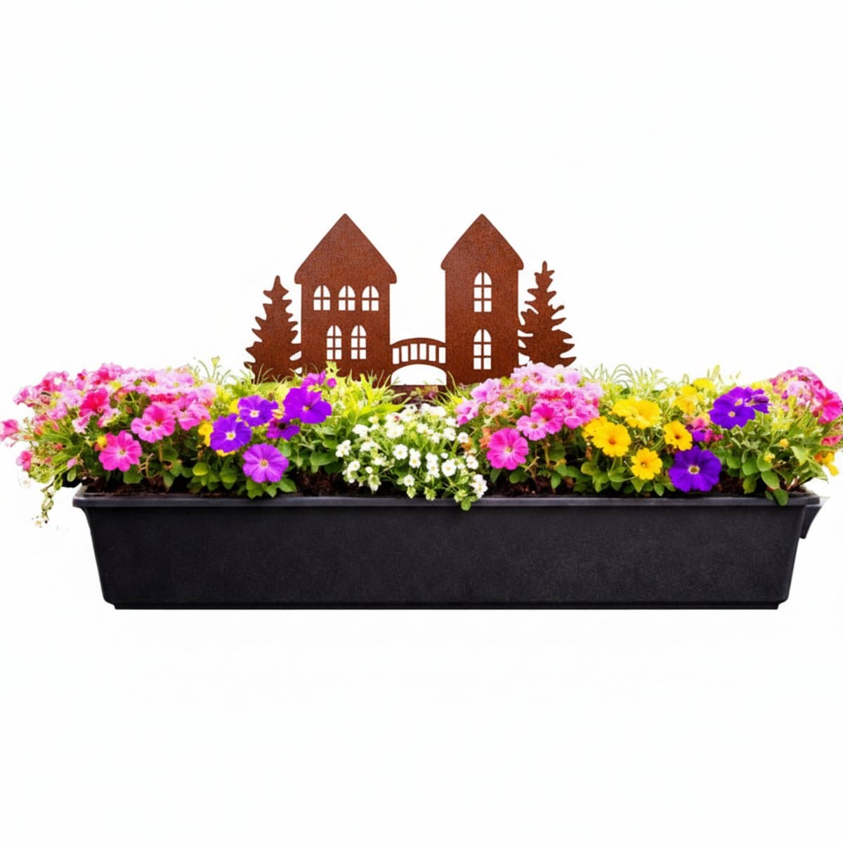 Anwicar Tuin Decoratie Buiten Rost 29x26x1,5 cm - Tuinhuis Decorat - Tuinversiering - Metaal Tuindecoratie