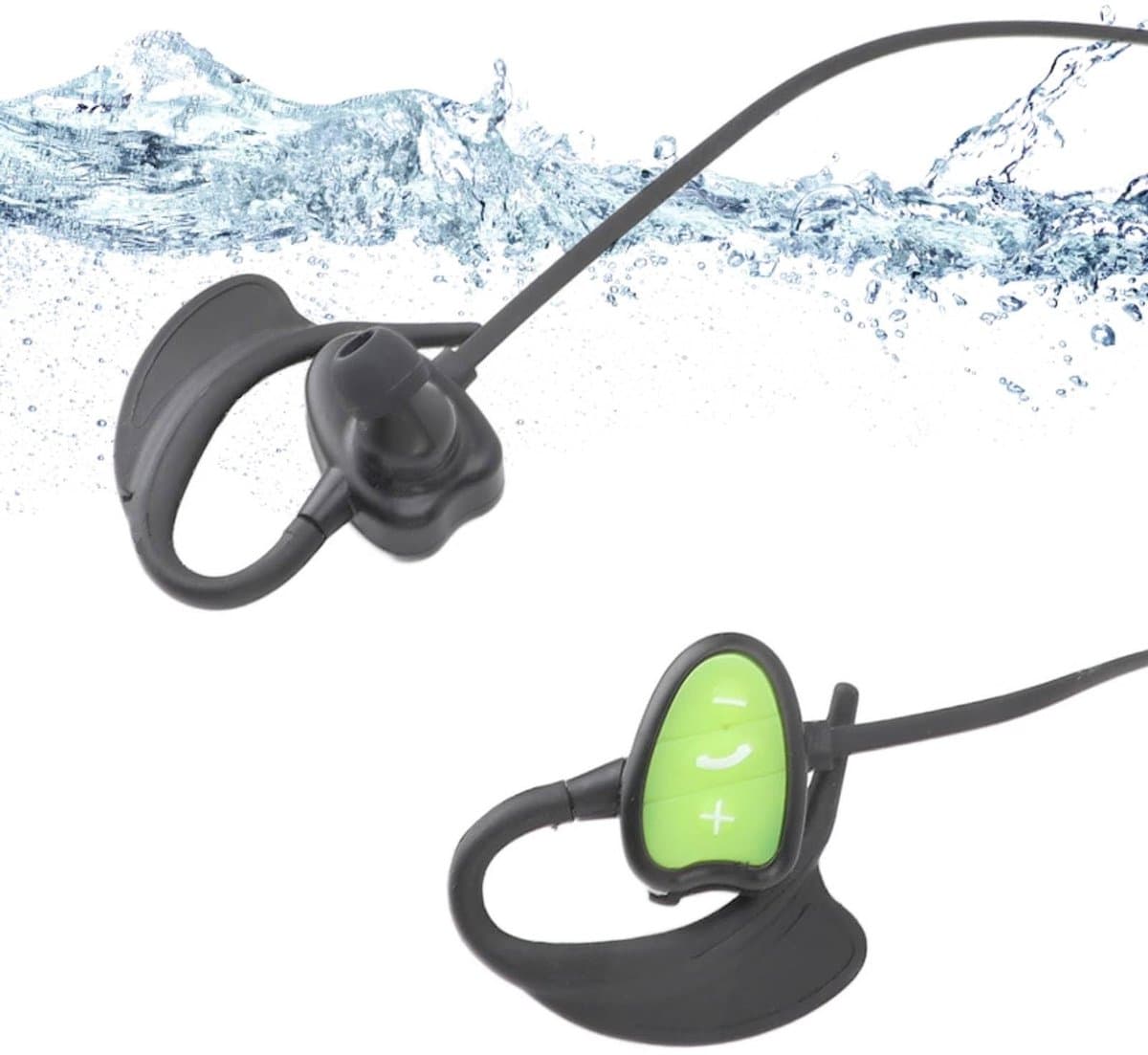 Allecto - Waterproof Swimming Headphones - Draadloze In-Ear MP3 Spelers voor Zwemmen en Sport (Groen)