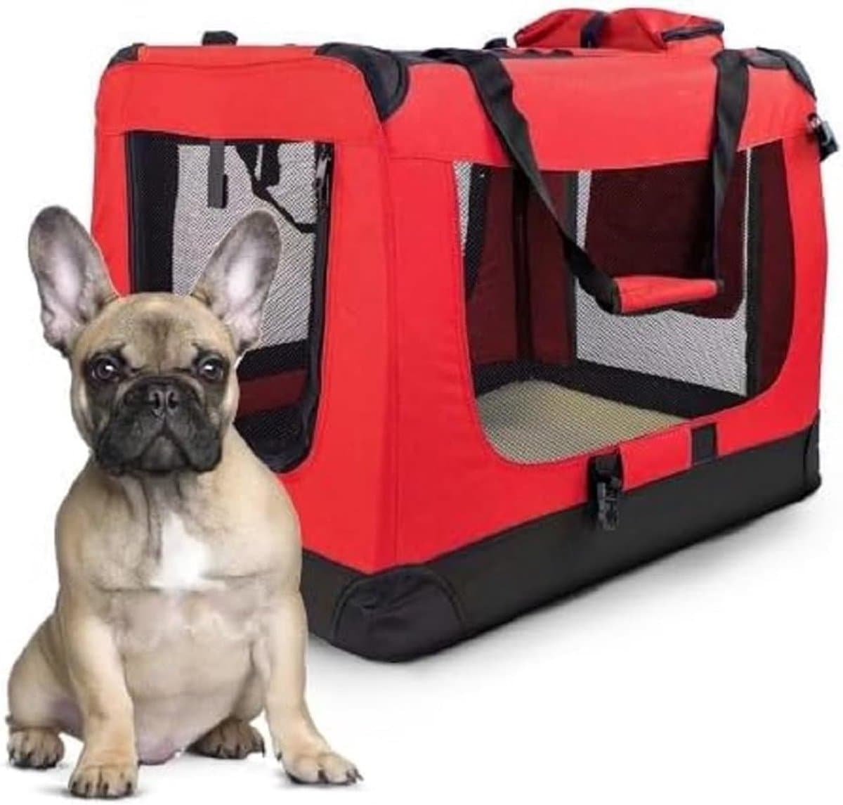 Grote Opvouwbare Reisbench voor Hond en Kat - Honden- en Kattentransporttas Maat L
