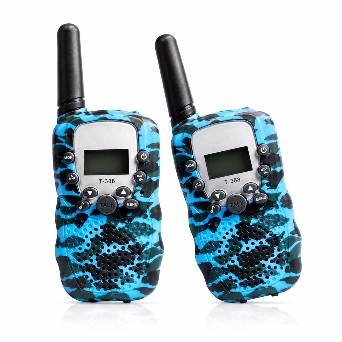Walkie Talkie voor Kinderen en Volwassenen - Set van 2 stuks - Camouflage Blauw - Portofoon - 6KM Bereik - Lichtfunctie