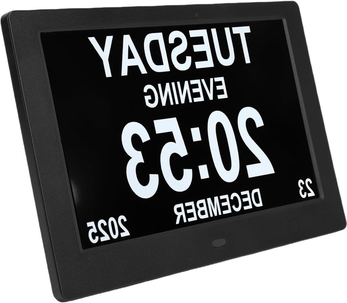 Digitale Kalenderklok - Groot Display - Tijd Bijhouden - Met Afstandsbediening - 8 Inch - Zwart