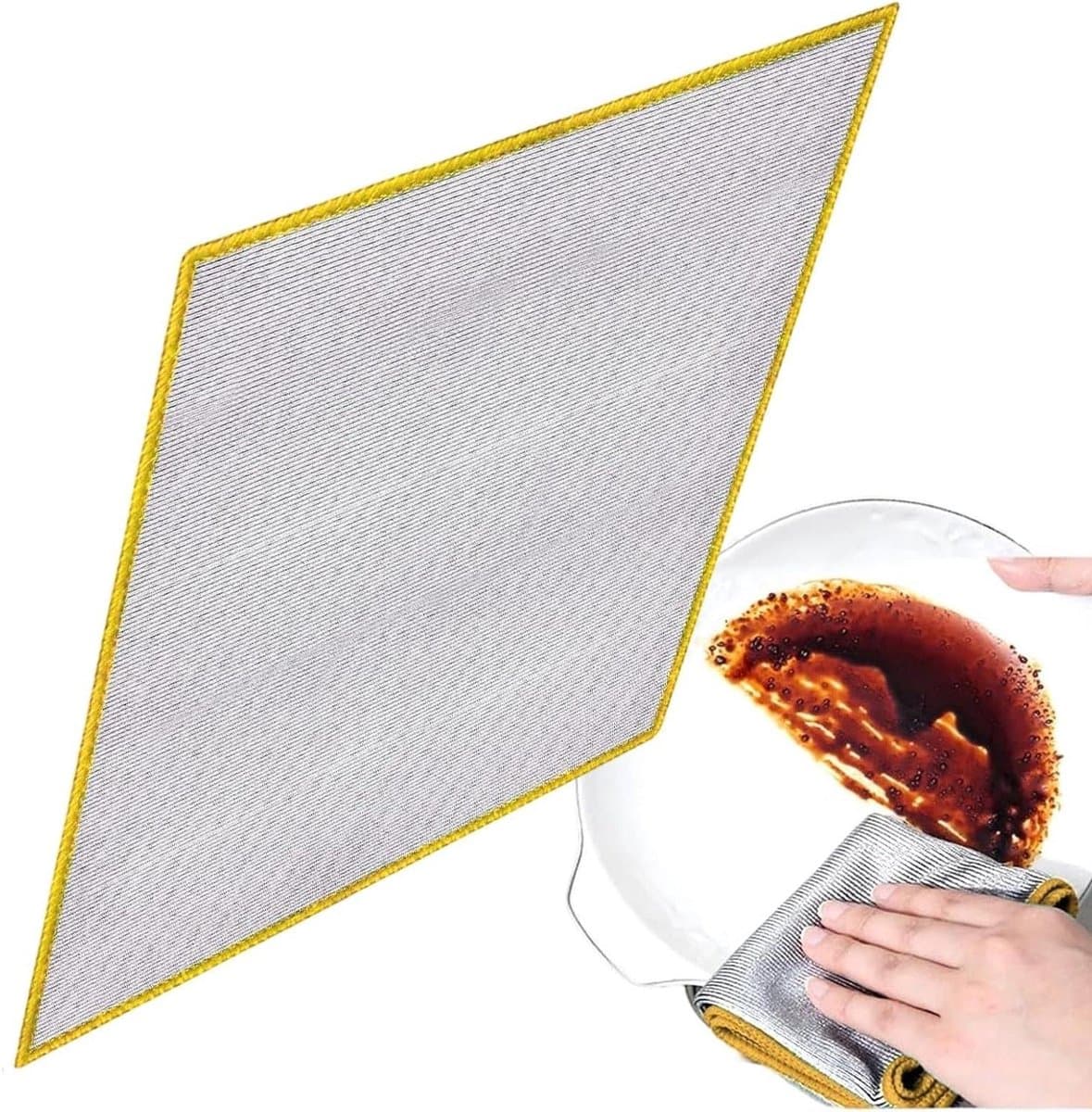 Glazen Schoonmaakdoeken - Microvezel Doeken - Streeploos Reinigen - Pluisvrije Absorptie - 30x30 cm - Geel