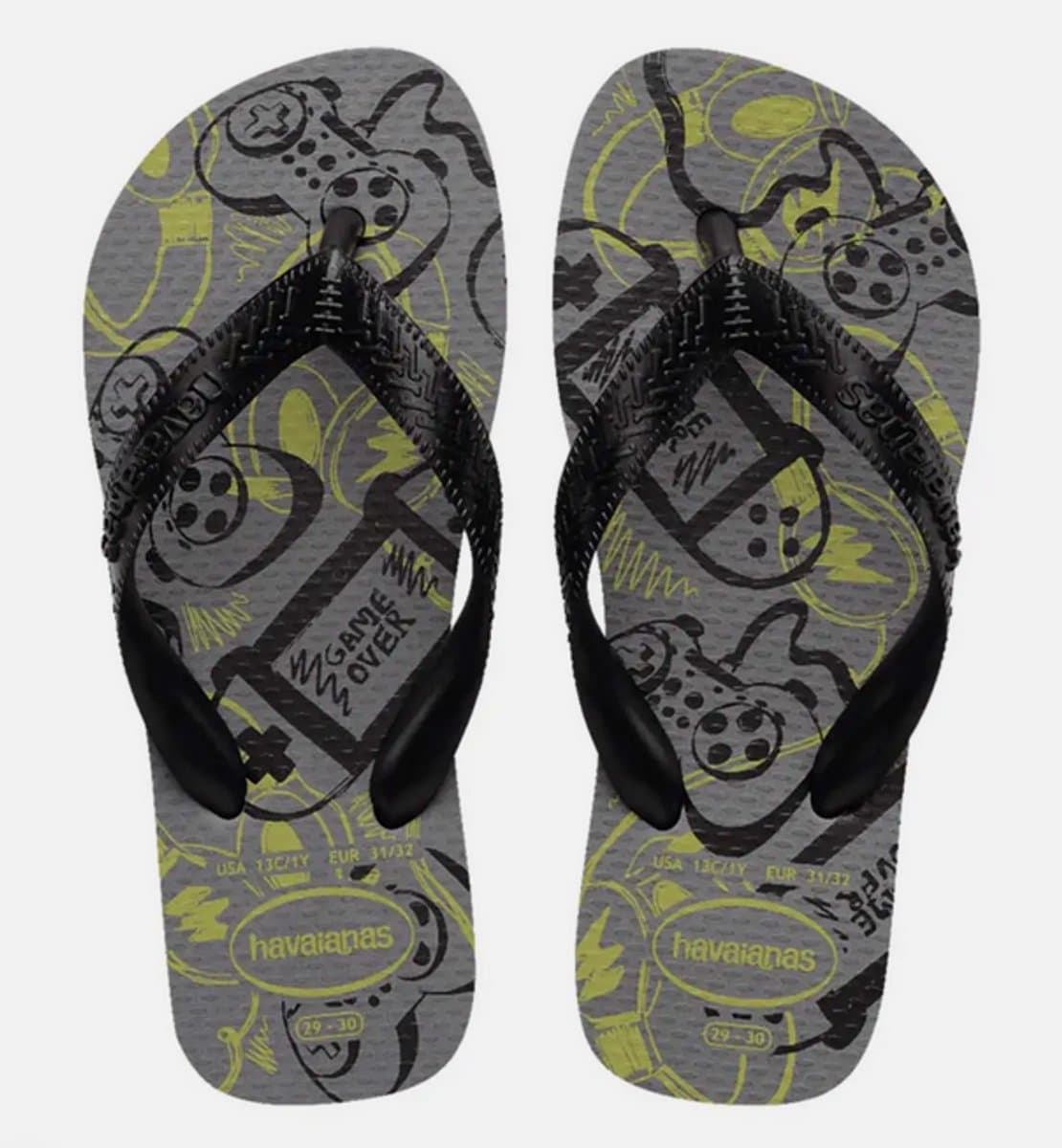 HAVAIANAS KIDS ATHLETIC Steel grey/citrus yellow-31-32