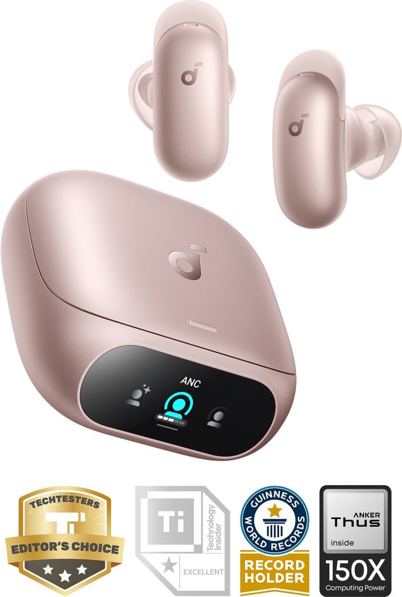soundcore Liberty 5 Pro by Anker, Anker Thus Al Chip, Kristalheldere Gesprekken, Noise Cancelling Oordopjes, Draadloze Oordopjes, ANC Met 6,5 U/28 U:Speeltijd, Snelladen, Draadloos Opladen