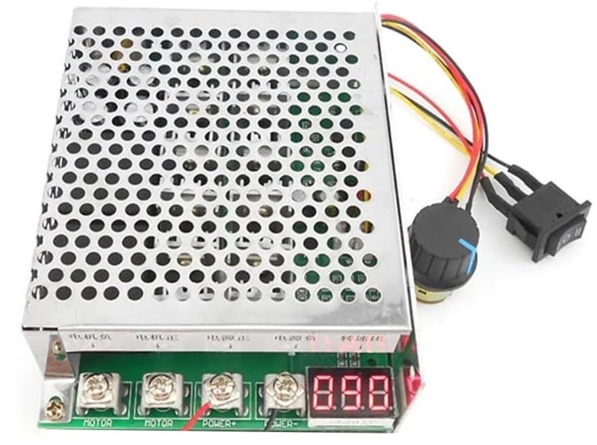 Dailygoody - DC Motor Speed Controller - Regelaar - Digitale Display - Omkeerbare Motor Controller - Ideaal voor Hobbyprojecten - Geschikt voor 12...