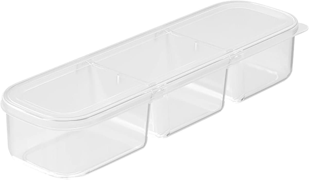 Koelkast Organizer - Voedselcontainers Stapelbaar - Maaltijd Voorbereiding - Vocht en Stof Blokkerend - 28L x 9B x 6H cm