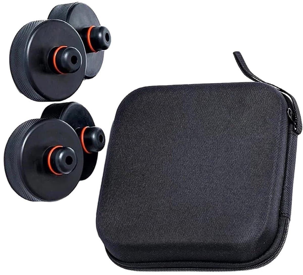Dailygoods- Lifting Jack Pad - 4x Rubber Pads - Geschikt voor Tes1a Model 3/S/X/Y 2016-2023 - Hoogte 46.8mm - Diameter 77mm - Inclusief Opbergtas