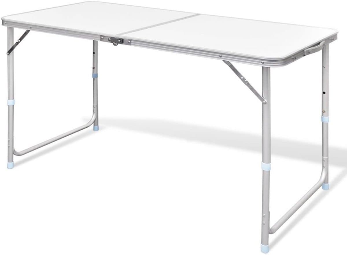 Aluminium Campingtafel Opvouwbaar 120x60 cm - In hoogte verstelbare Tuin- en Picknicktafel van Festnight
