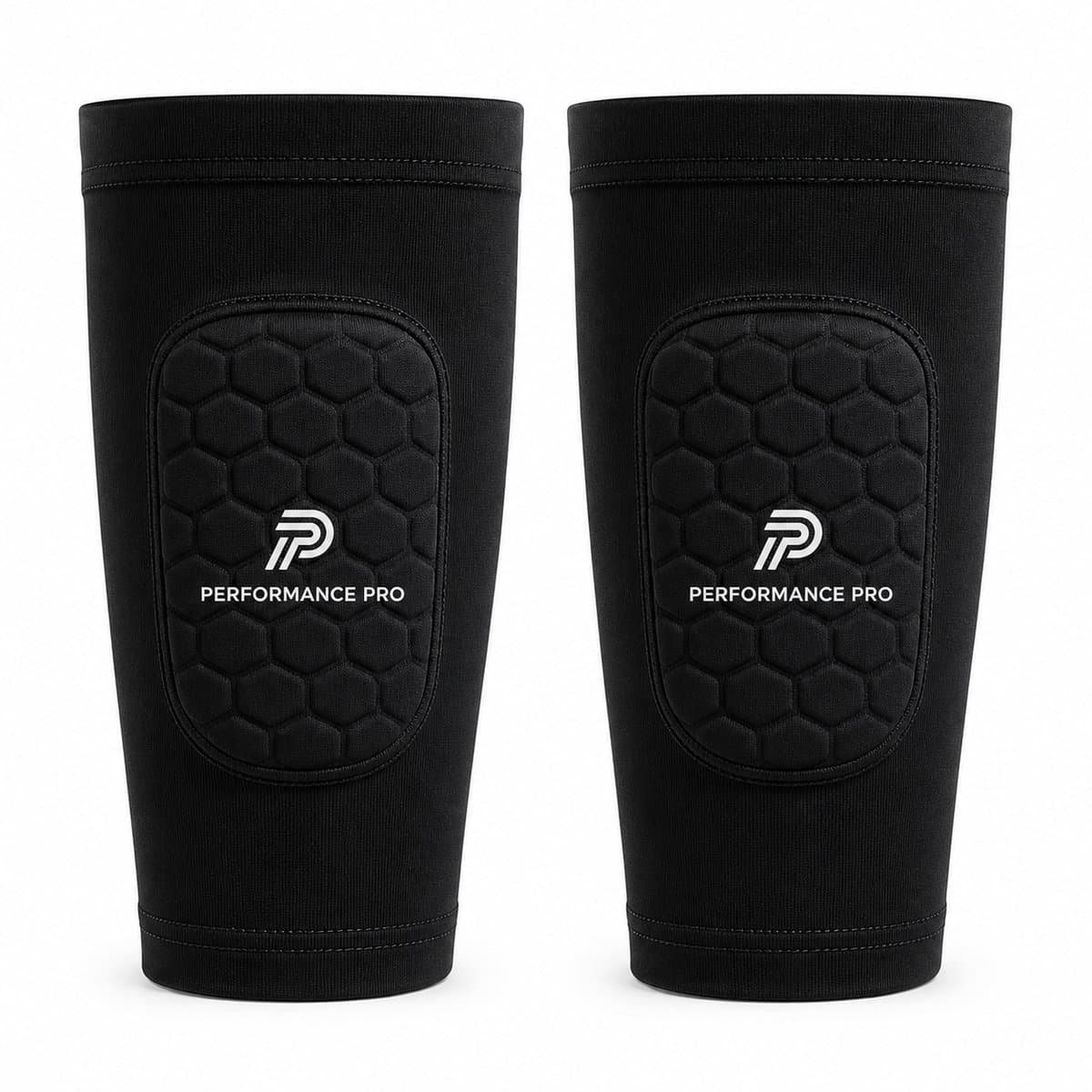 Scheenbeschermer Sleeves Voetbal Zwart – Ingebouwde Scheenbeschermers – Maat M – 12x7 cm – Antislip – Inclusief Opbergzakje – Performance Pro