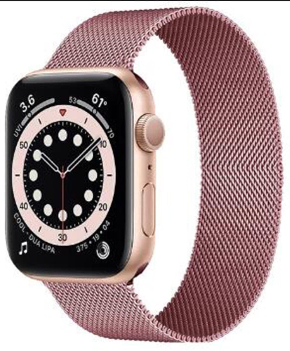 Horlogeband - Geschikt voor Apple Watch 5, 6, 7, 8, 9, 10, SE, Milanese S11, Metal Ultra 2 - 42/44/45/49 mm (universeel voor S10/11) - Rosé