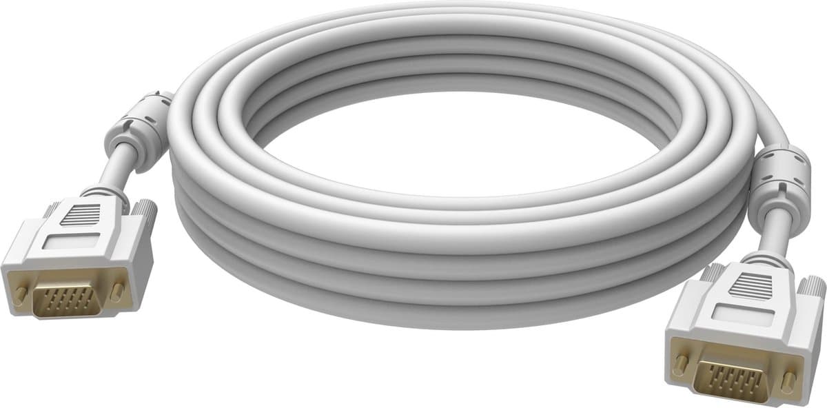 Vision 2x VGA 15-pin D-Sub, 15m 15m VGA (D-Sub) VGA (D-Sub) Wit VGA kabel