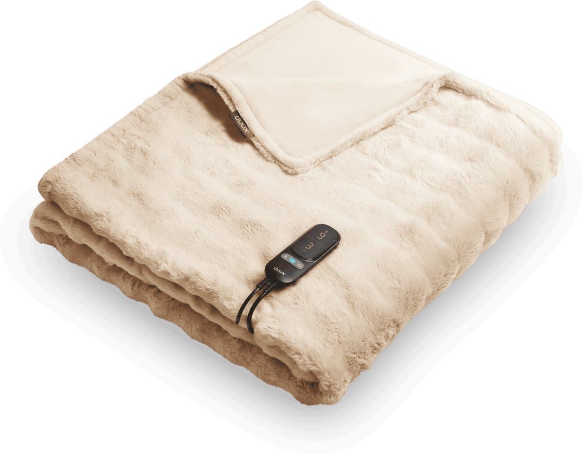 Duux Yentl Bubble Elektrisch Warmtedeken 200x200 cm – 9 standen – Beige