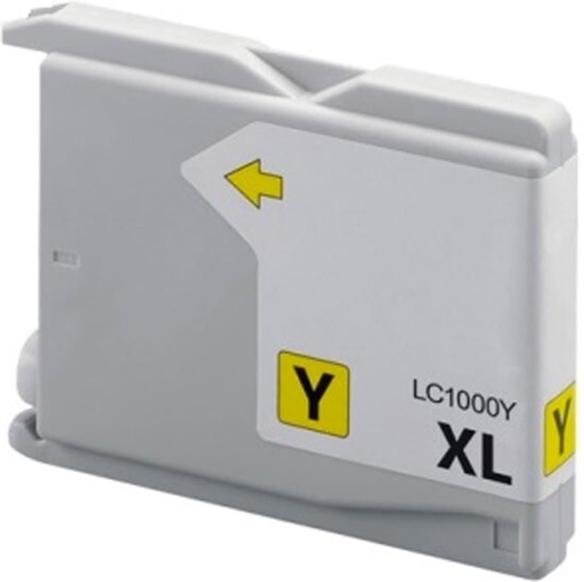 LC-1000 XL Geel - Huismerk inktcartrigde compatible met Brother DCP 130C \ DCP 330C \ DCP 350C \ DCP 357C \ DCP 540CN \ DCP 560CN \ DCP 750CW \ DCP 770CW \ MFC 240C \ MFC 3360C \ MFC 440CN \ MFC 465CN \ MFC 5460CN \ MFC 5860CN \ MFC 660CN