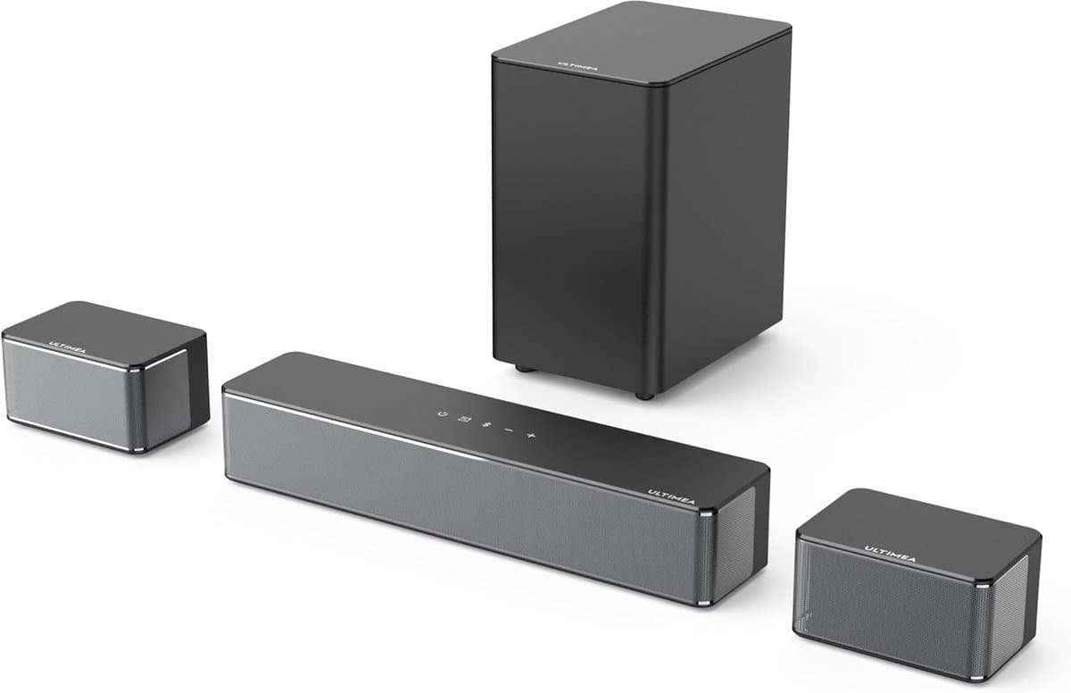 5.1 Surround Soundbar met Draadloze Subwoofer en Achterluidsprekers voor Thuisbioscoop