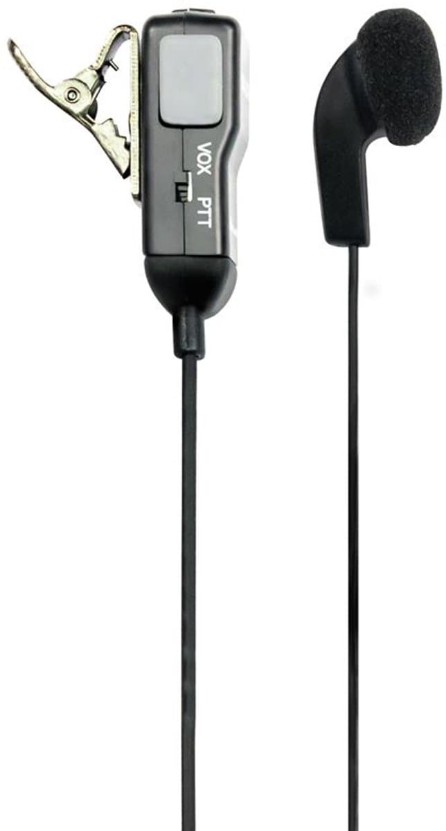 Midland MA28 Earphone C599 PTT VOX voor portofoons Midland 2-pins recht