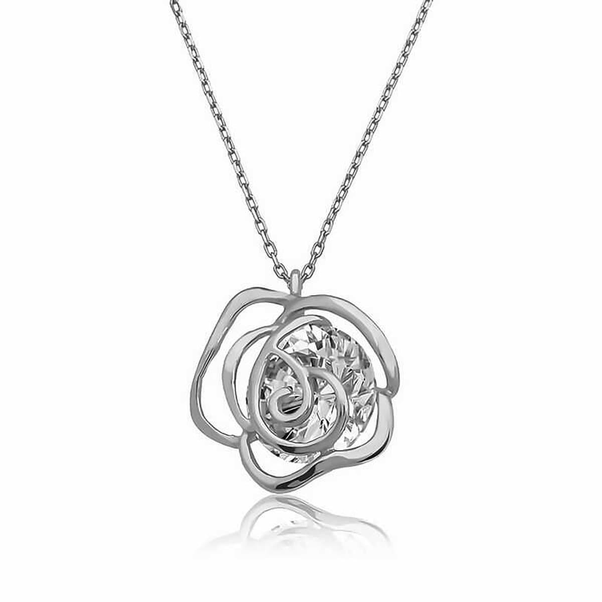 925 Sterling Zilveren Roos Ketting – Handgemaakt Dames Sieraad, Elegant Cadeau voor Vrouwen