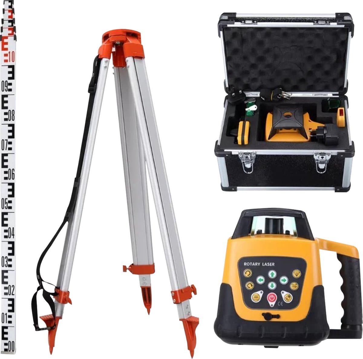 Fubzz Zelfnivellerende Laser - Roterende Bouw Laser - Waterpas Laser Set - 360 Graden 500m - Hoge Nauwkeurigheid - Timmerman Installatie Techniek