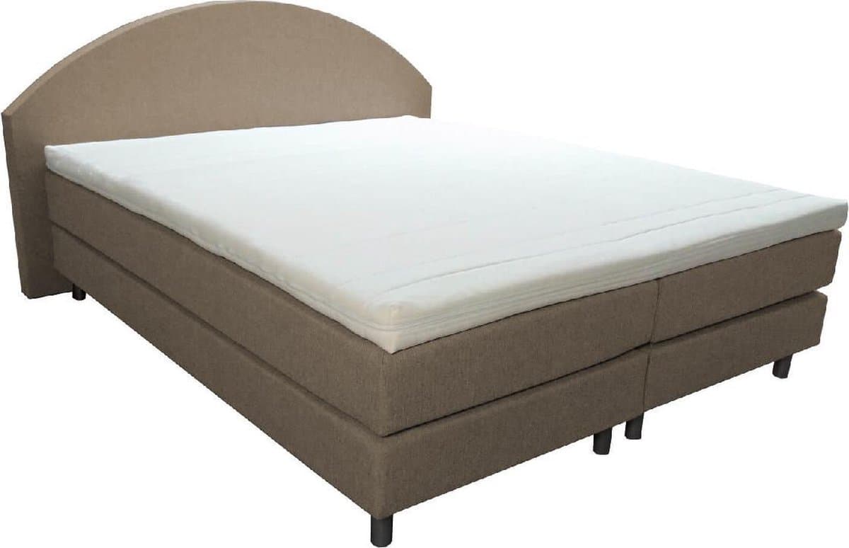 Slaaploods.nl Curve - Boxspring inclusief matras - 140x200 cm - Beige