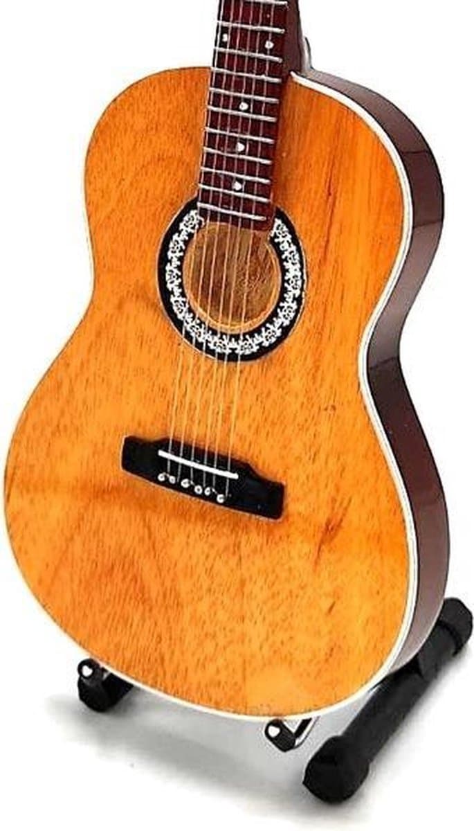Decoratief Beeld - Miniatuur Paco De Lucia - Hout - Mlc - Bruin - 25 X 9 Cm