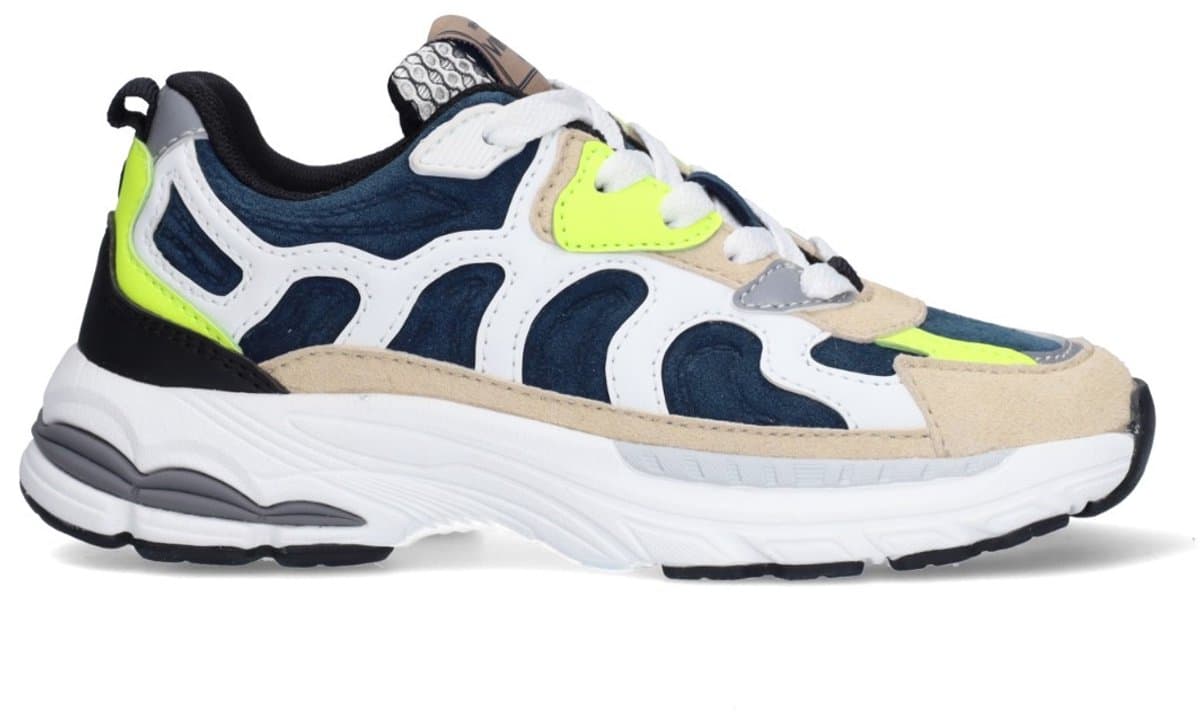 VINGINO VIN826031-720 Jongens Lage Sneakers - Blauw - Leer - Veters