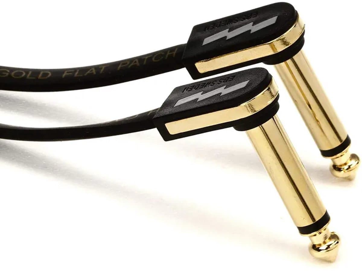 EBS Gold Plated Patch kabel 10 centimeter patchkabel voor pedaal