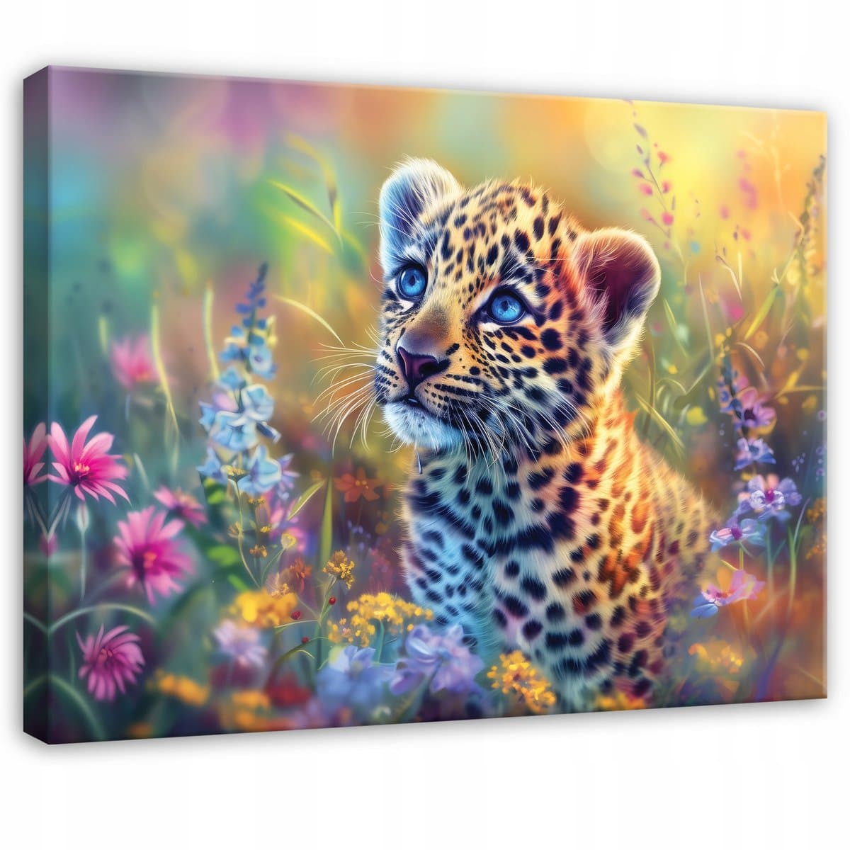 WALLARENA - Schilderij op canvas - 120x80 cm - dieren in de kinderkamer - Geschikt voor kinderkamers